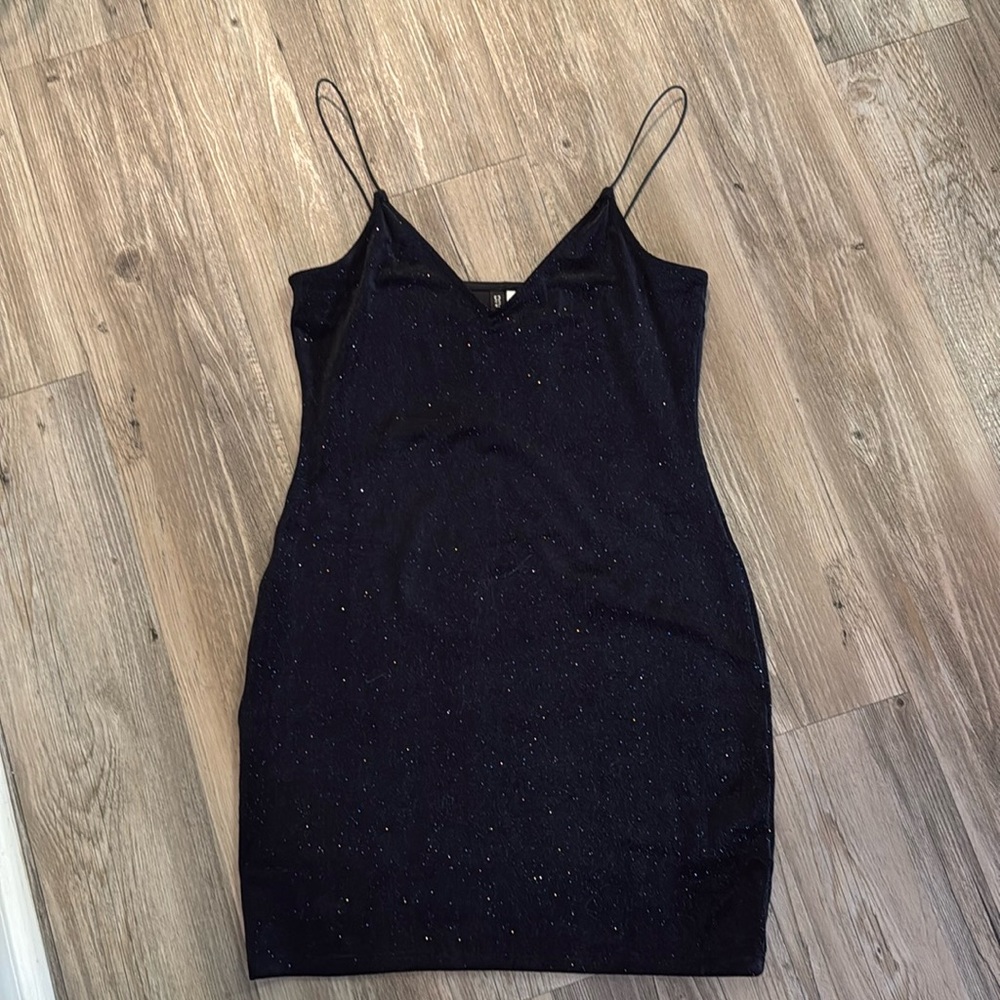 Black sparkly mini dress